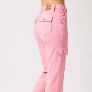 Judy Blue Pink Cargo Straight Leg